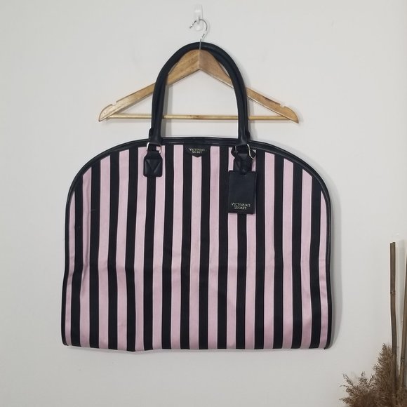 Victoria's Secret Handbags - Victorias Secret | Pink Striped Garment Bag New